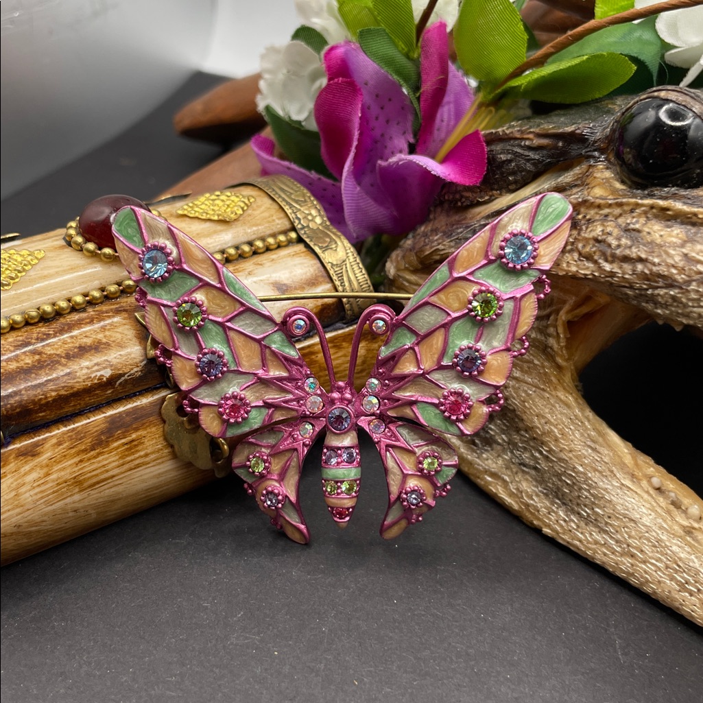 Joan Rivers Butterfly Brooch